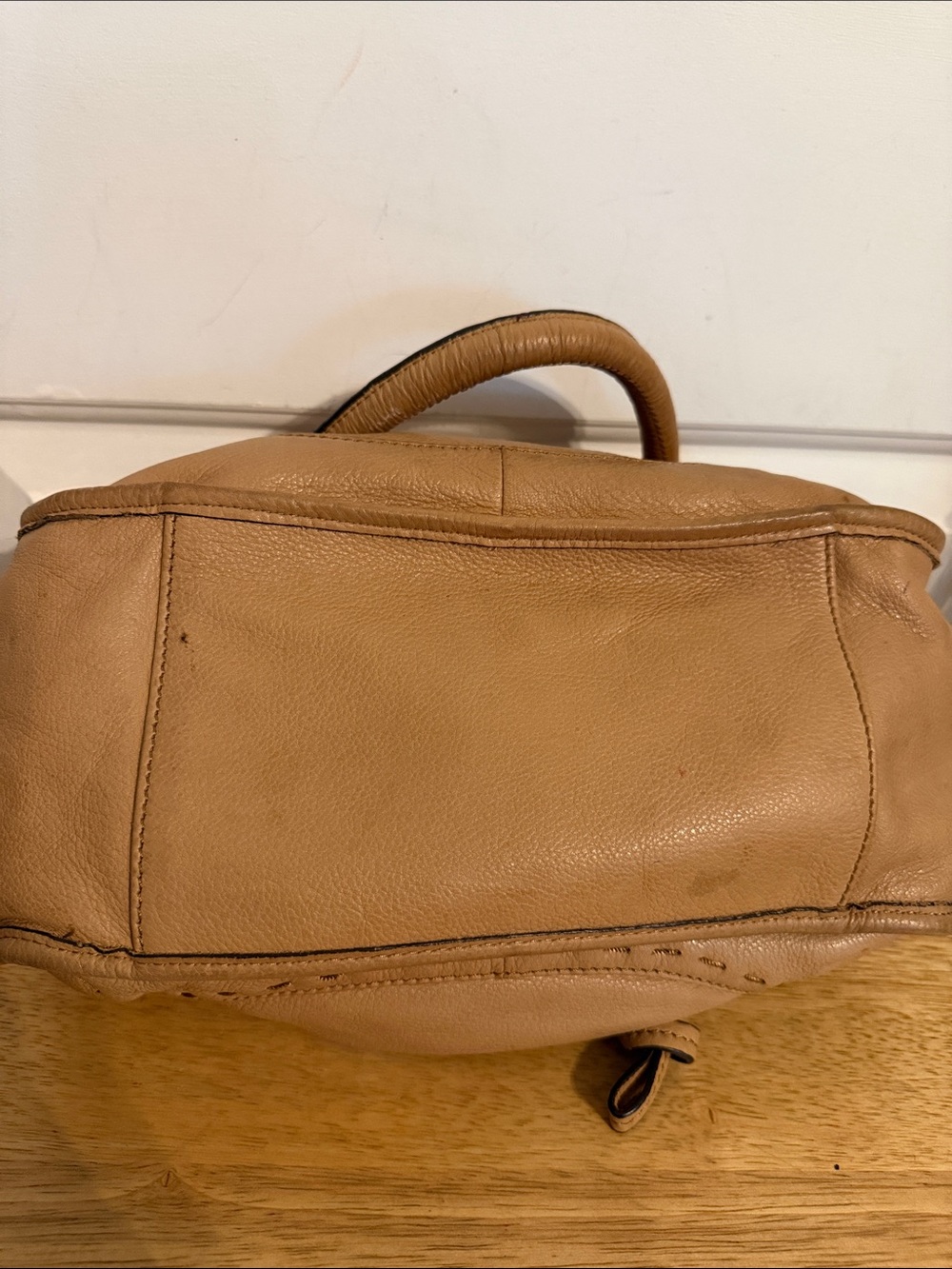 b. makowsky Tan Leather Shoulder Bag with Silver Hardware - Picture 6 of 13